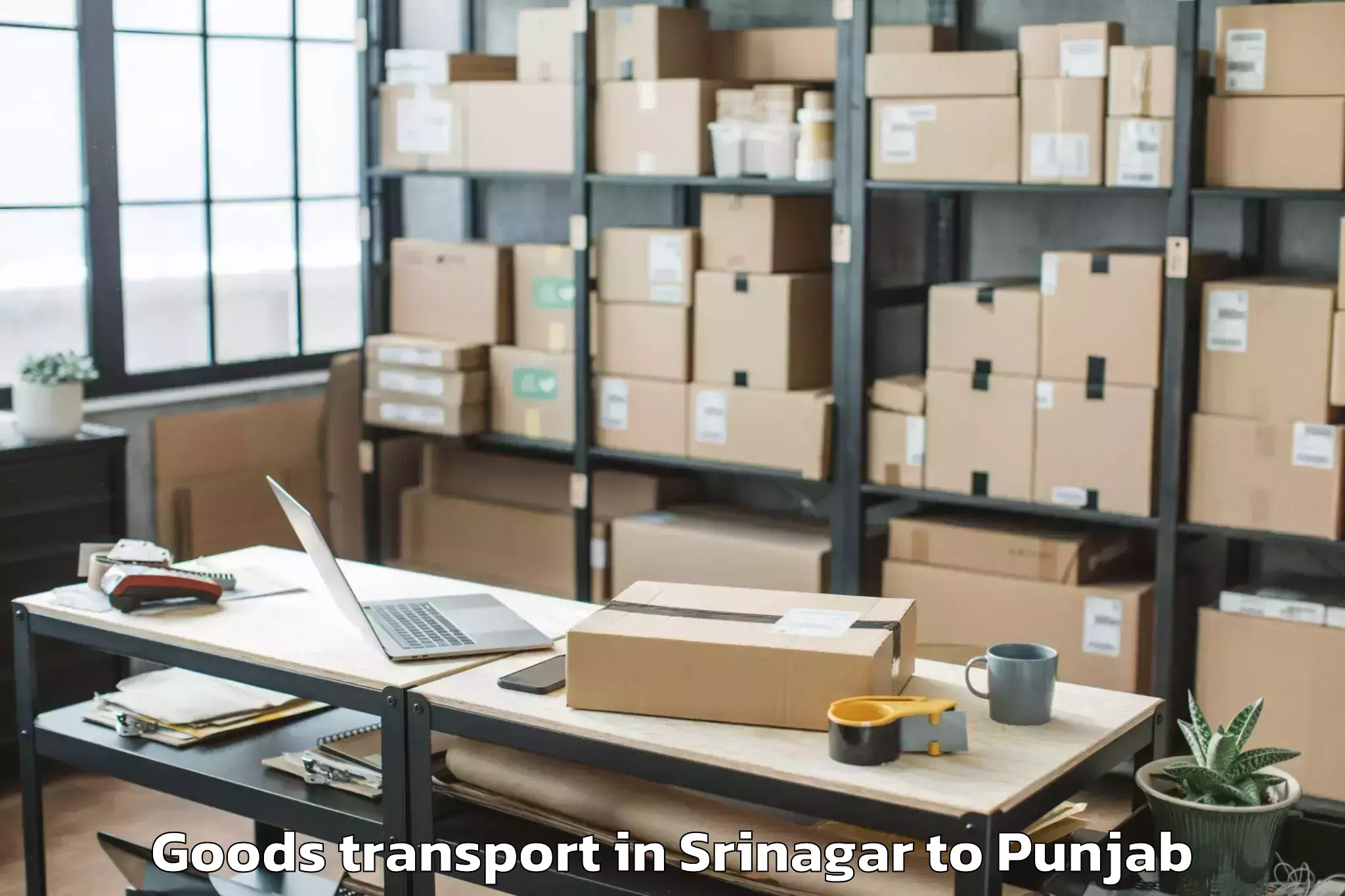 Srinagar to Mall Of Amritsar Alpha One Goods Transport Booking